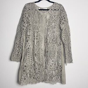 Simply Couture Eyelet Lace Cardigan Top